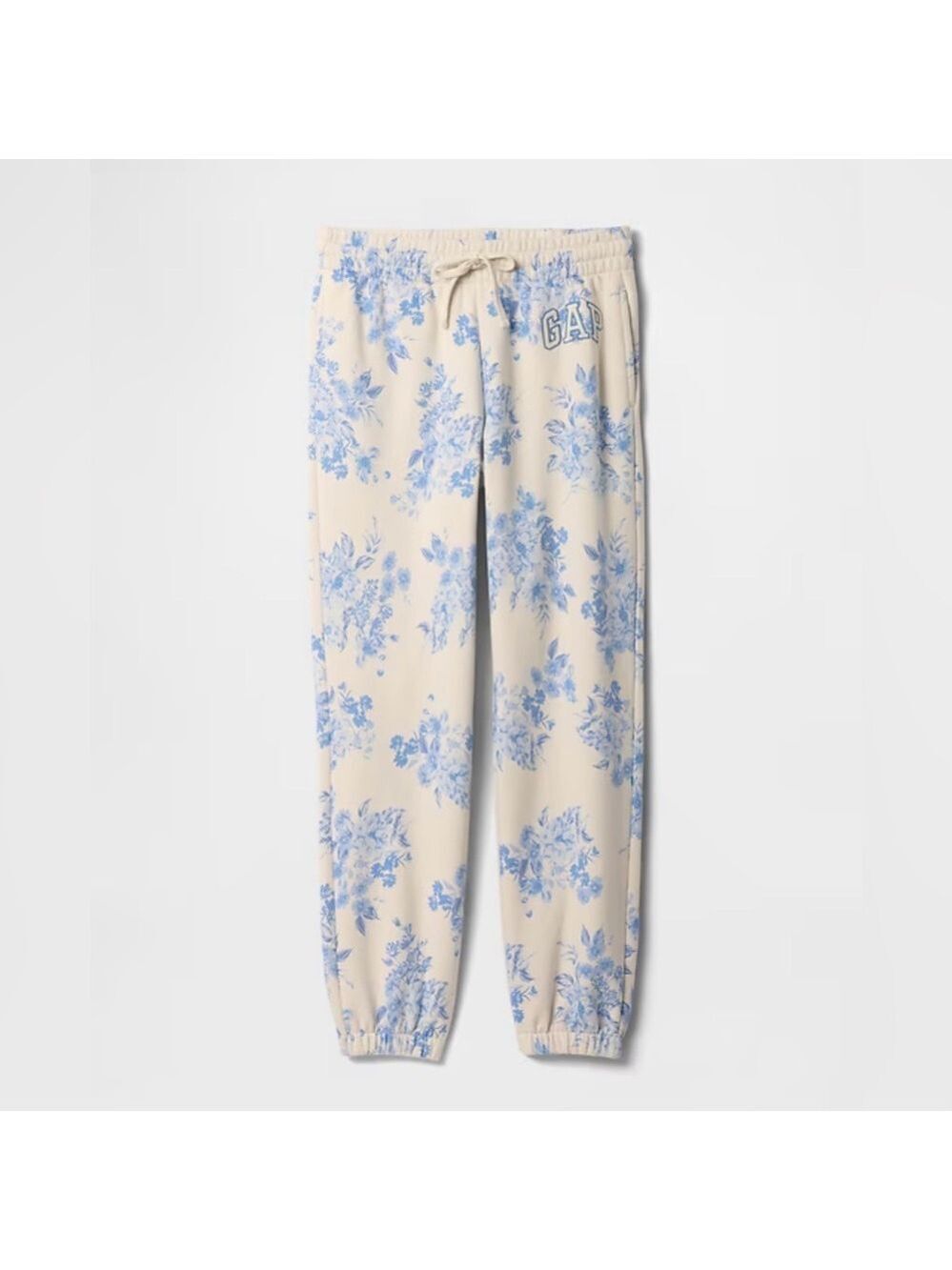Gap Heritage Logo Blue Floral Pull-On Sweatpants Joggers NWOT XL Loungewear - Picture 5 of 5